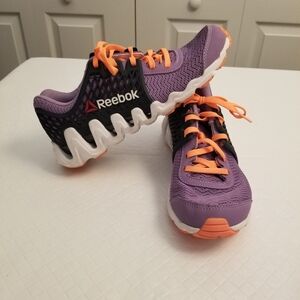 GIRLS BIG N FAST REEBOK ZIGTECH RUNNING SNEAKERS SHOES AR2259 SZ 3.5